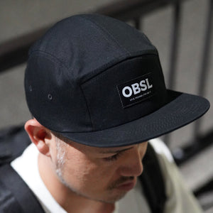 OBSL LOGO 5PANEL CAP [BLACK]