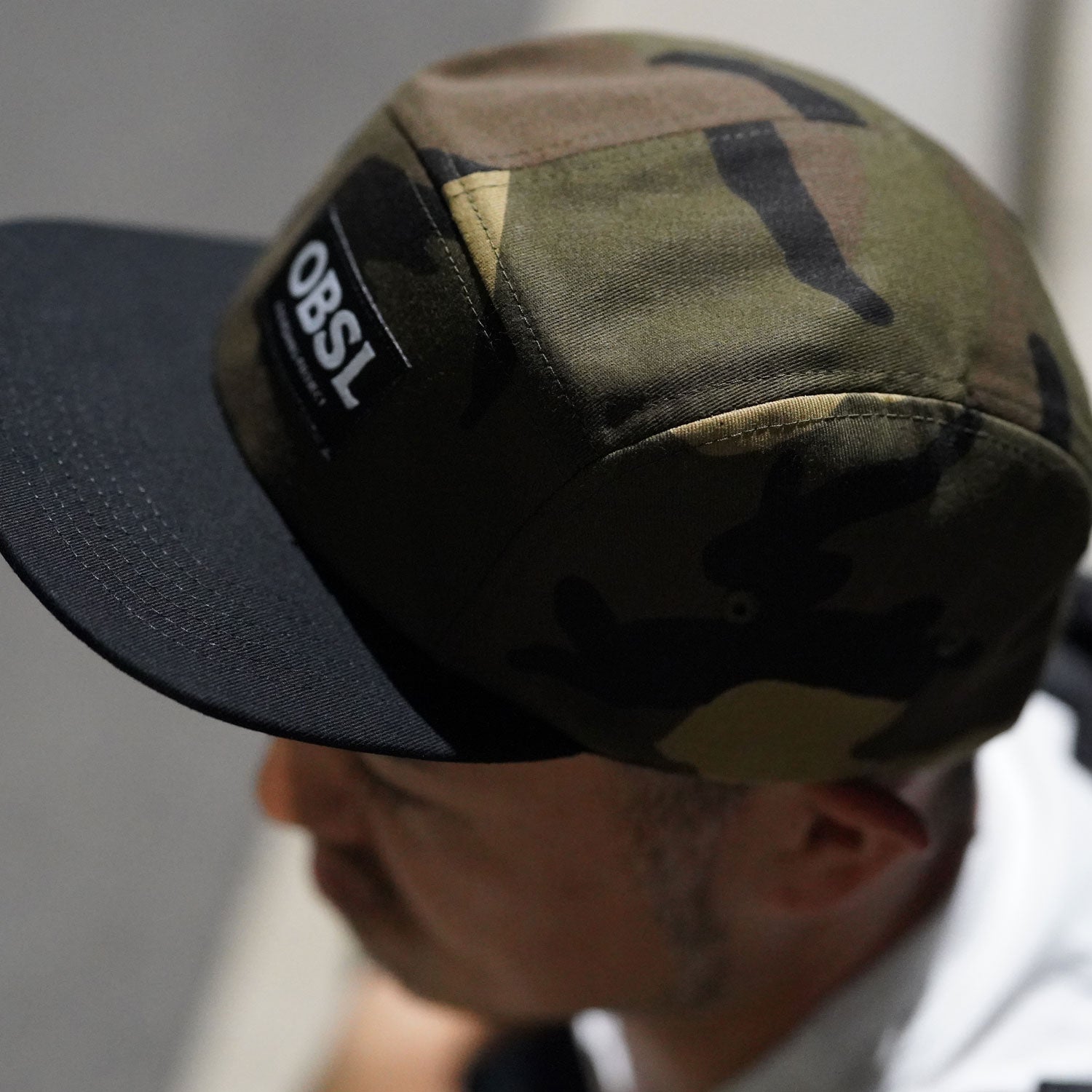 OBSL LOGO 5PANEL CAP [CAMO]